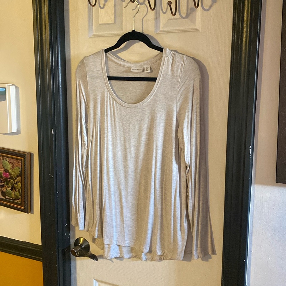 Mercer & Madison cream long sleeve shirt large